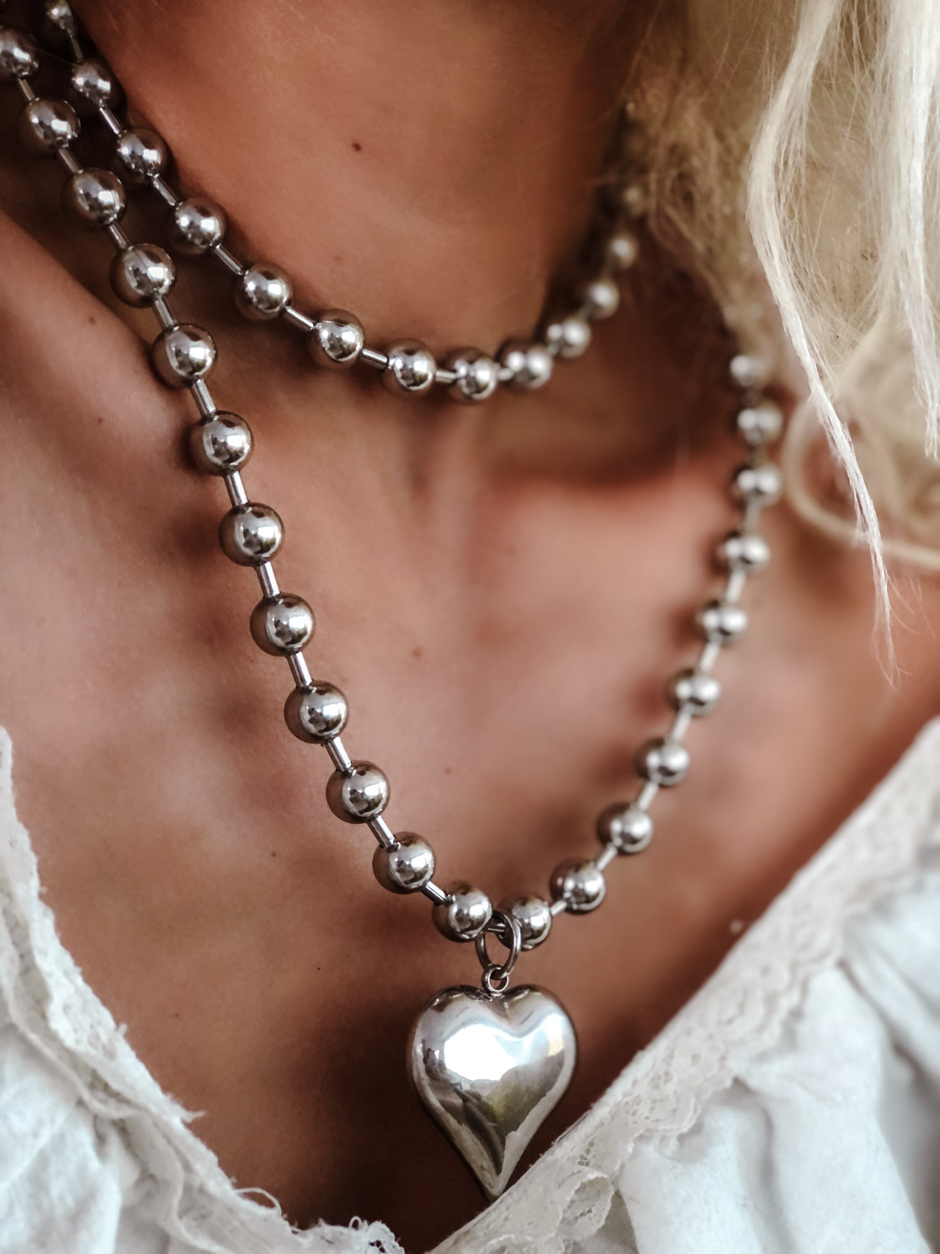 The Silver Love Balls Necklace 